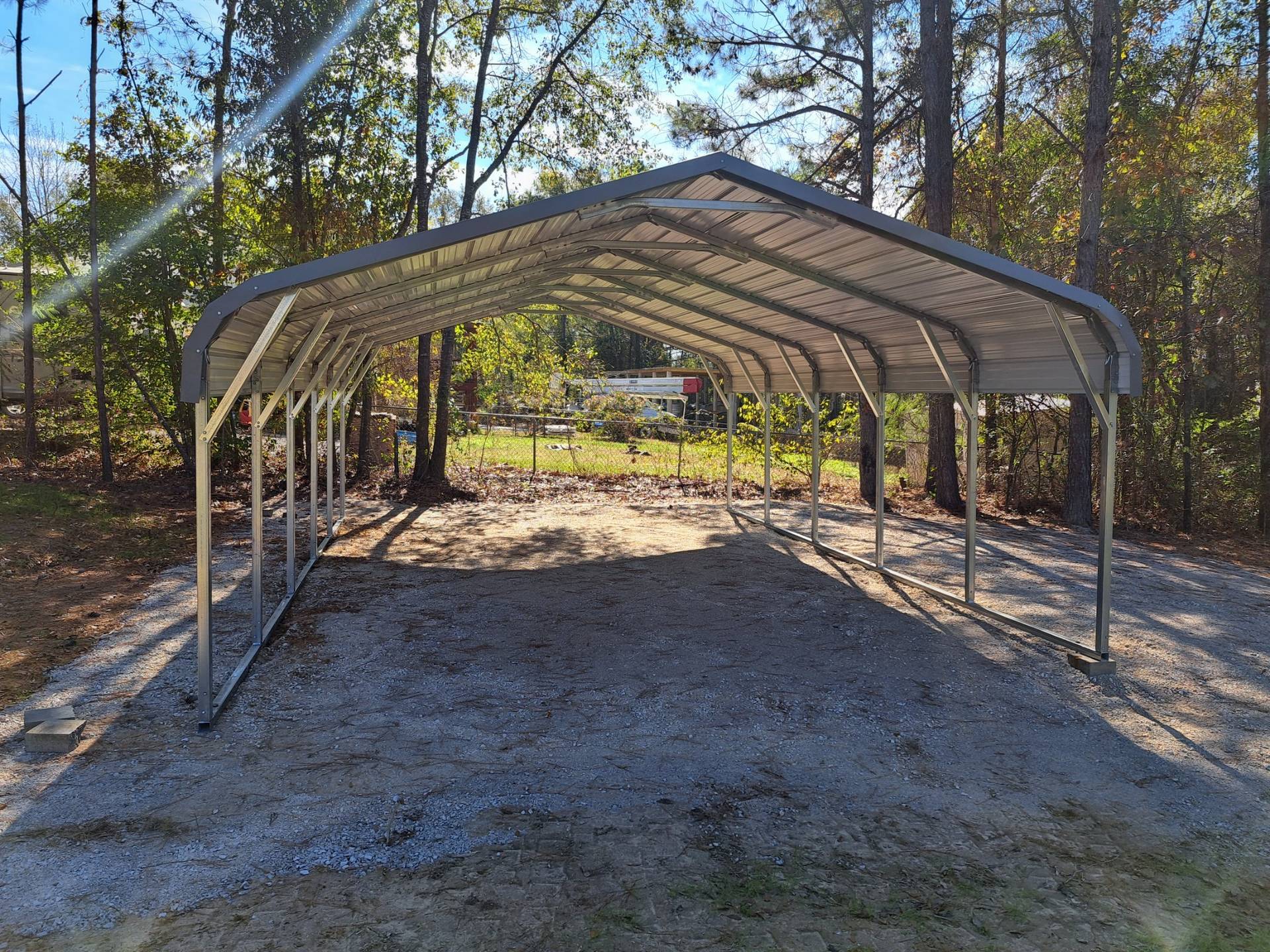 9023-1 - Traditional Style Open Carport - Custom Structures Direct