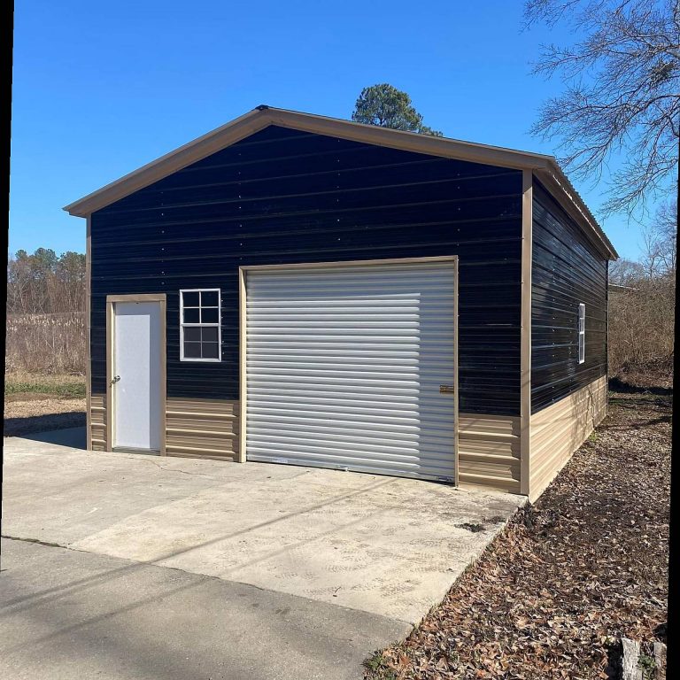 9028 - A Frame Garage with Roll Up Door - Custom Structures Direct