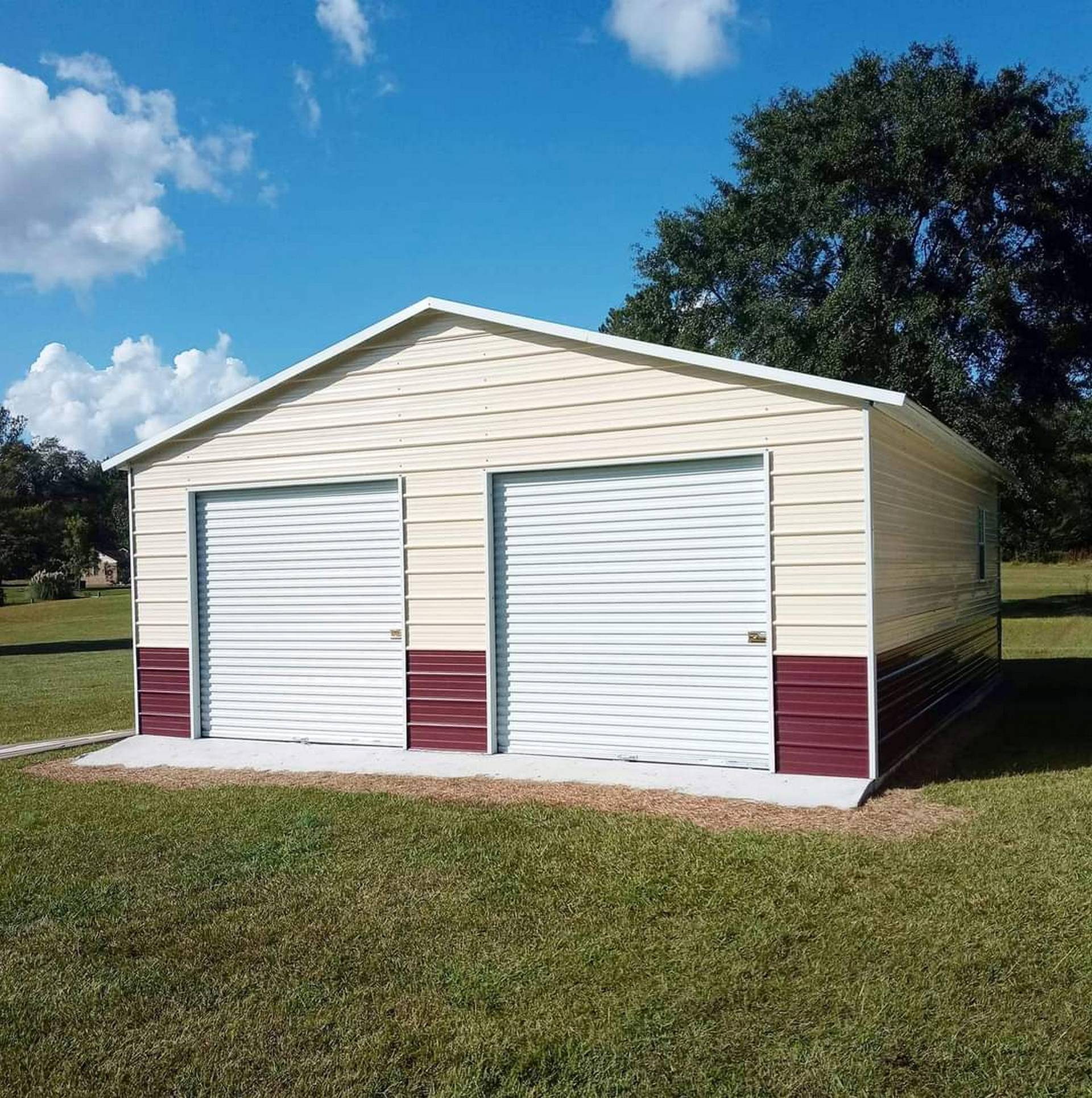 9033 - Double Garage with Wainscoting - Custom Structures Direct
