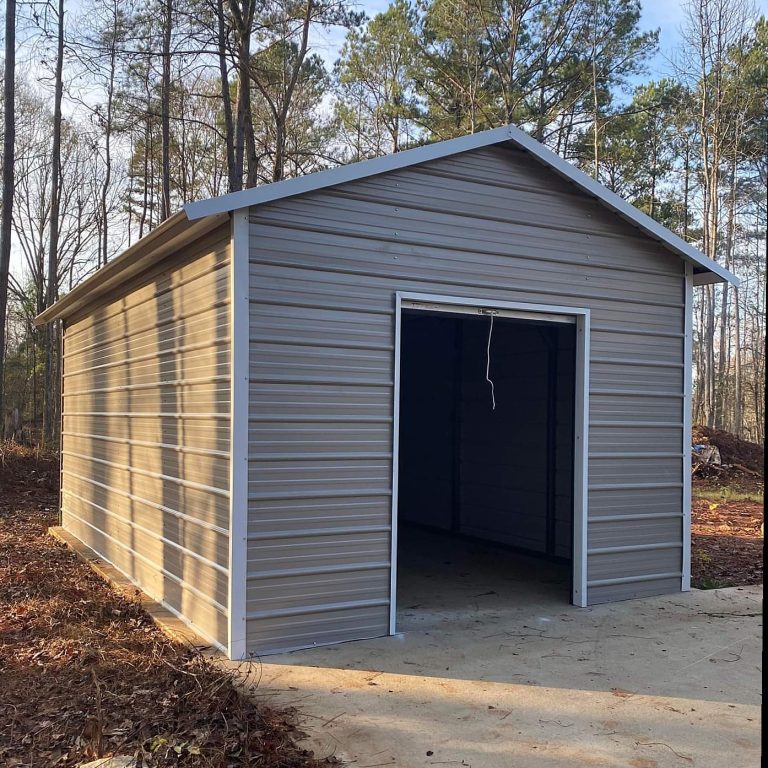 9051 - Taupe Single Garage - Custom Structures Direct