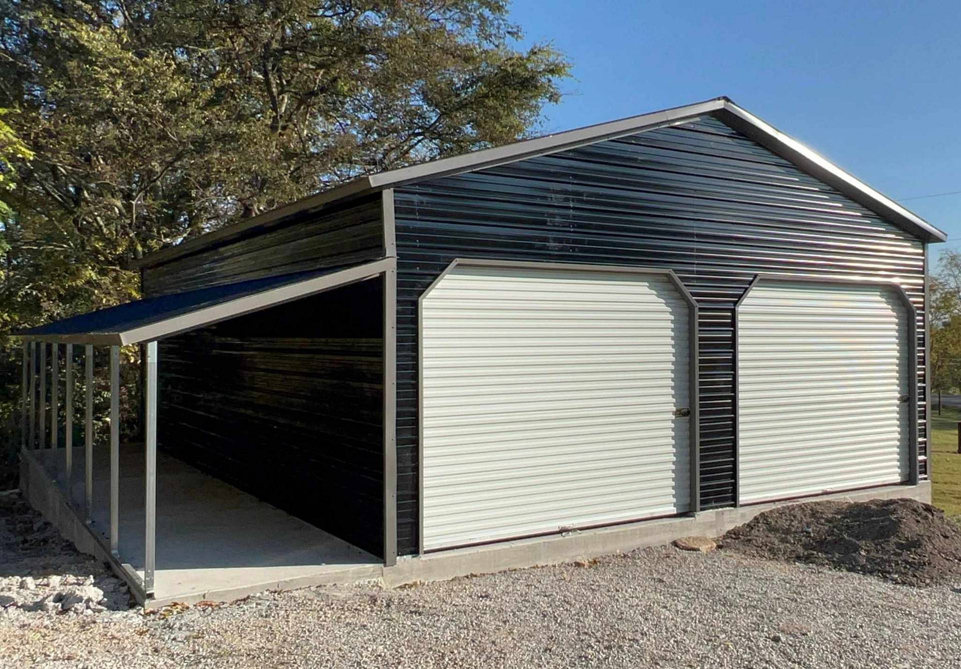 Boxed Eave Garage With Lean To Betts Metal Buildings